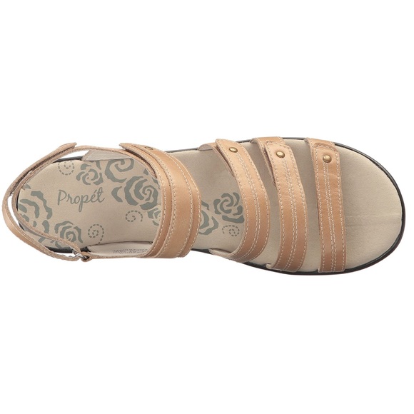 Orthotic Leather Adjustable Kitten Wedge Sandals - Picture 4 of 4